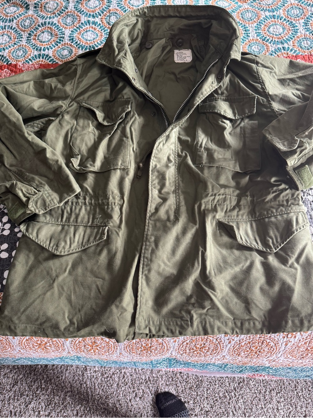 Men's Olive Field Jacket - Military Style Utility Coat